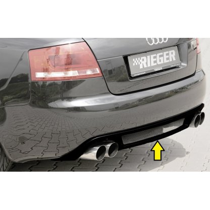 Rieger vložka zadního nárazníku (GBL-55270) pro Audi A4 8H kabriolet, plast ABS lakovaný do černé lesklé barvy