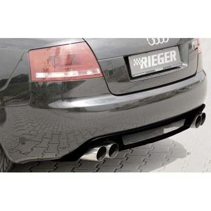 Rieger vložka zadního nárazníku (GBL-55270) pro Audi A4 8H kabriolet, plast ABS lakovaný do černé lesklé barvy