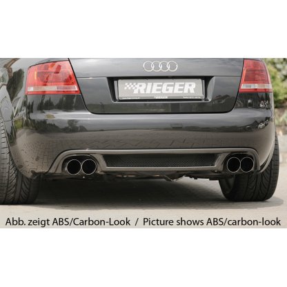 Rieger vložka zadního nárazníku (GBL-55270) pro Audi A4 8H kabriolet, plast ABS lakovaný do černé lesklé barvy