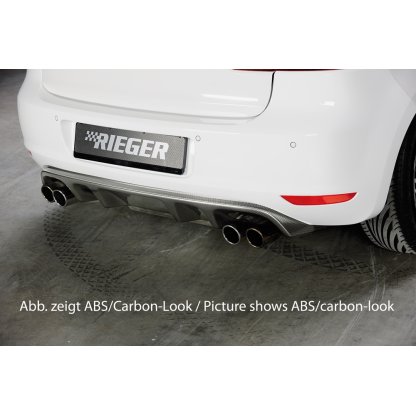Rieger vložka zadního nárazníku (GBL-59511) pro Volkswagen Golf 6 3-dvéř., 5-dvéř., plast ABS lakovaný do černé lesklé barvy