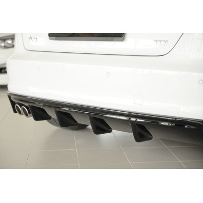 Rieger vložka zadního nárazníku (GBL56786) pro Audi A3 8V 3-dvéř. (hatchback 8V1), 5-dvéř. (sportback 8VA) před faceliftem, plast ABS lakovaný do černé lesklé barvy