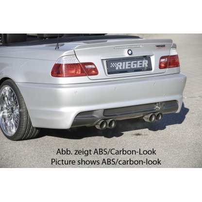 Rieger vložka zadního nárazníku M3-Look pro BMW řada 3 E46 kabriolet, kupé, sedan vč. faceliftu, plast ABS bez povrchové úpravy