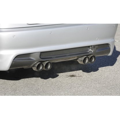 Rieger vložka zadního nárazníku M3-Look pro BMW řada 3 E46 kabriolet, kupé, sedan vč. faceliftu, plast ABS s povrchovou úpravou Carbon-Look