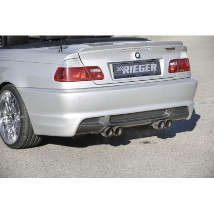 Rieger vložka zadního nárazníku M3-Look pro BMW řada 3 E46 kabriolet, kupé, sedan vč. faceliftu, plast ABS s povrchovou úpravou Carbon-Look