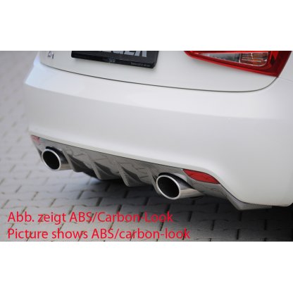 Rieger vložka zadního nárazníku pro Audi A1 8X 3-dvéř., 5-dvéř. (sportback) před faceliftem, plast ABS bez povrchové úpravy, mimo S-Line, pro sportovní koncovky na obou stranách 140x90 mm