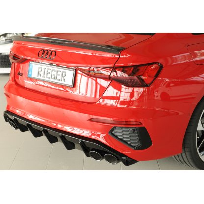 Rieger vložka zadního nárazníku pro Audi A3 GY 5-dvéř. (sedan), plast ABS lakovaný do černé lesklé barvy