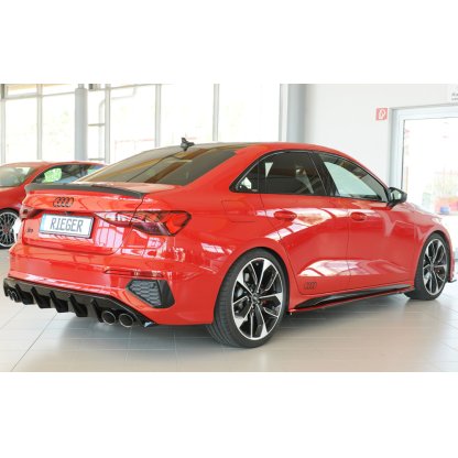 Rieger vložka zadního nárazníku pro Audi A3 GY 5-dvéř. (sedan), plast ABS lakovaný do černé lesklé barvy