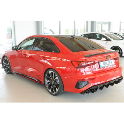 Rieger vložka zadního nárazníku pro Audi A3 GY 5-dvéř. (sedan), plast ABS lakovaný do černé lesklé barvy