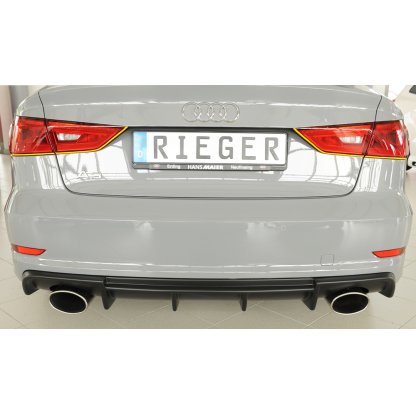 Rieger vložka zadního nárazníku pro Audi A3 S3 8V 3-dvéř. (convertible 8V7), 5-dvéř. (sedan 8VS) před faceliftem, plast ABS bez povrchové úpravy