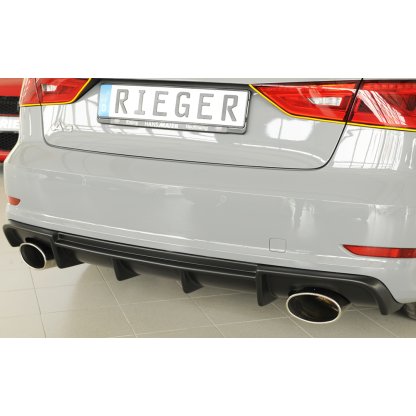 Rieger vložka zadního nárazníku pro Audi A3 S3 8V 3-dvéř. (convertible 8V7), 5-dvéř. (sedan 8VS) před faceliftem, plast ABS bez povrchové úpravy