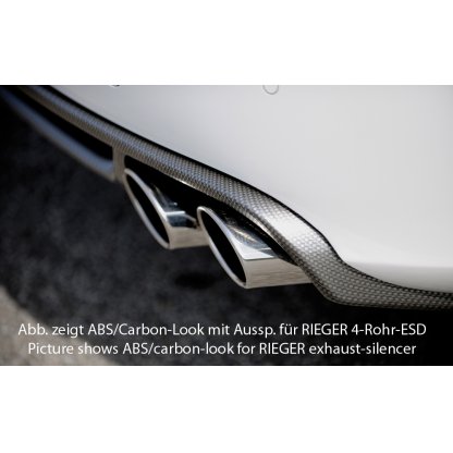 Rieger vložka zadního nárazníku pro Audi A4 B8, B81 avant, sedan před faceliftem, plast ABS bez povrchové úpravy, mimo S-Line, pro orig. koncovky na obou stranách