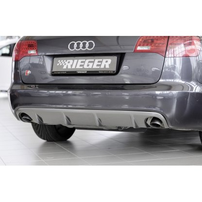Rieger vložka zadního nárazníku pro Audi A6 4F avant před faceliftem, plast ABS s povrchovou úpravou Carbon-Look