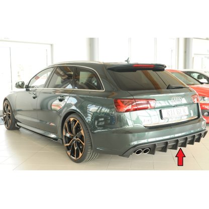 Rieger vložka zadního nárazníku pro Audi A6 4G, C7 sedan, plast ABS bez povrchové úpravy, pro orig. dvojitou koncovku vlevo a vpravo