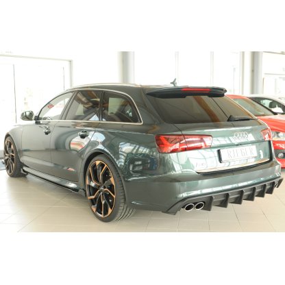 Rieger vložka zadního nárazníku pro Audi A6 4G, C7 sedan, plast ABS bez povrchové úpravy, pro orig. dvojitou koncovku vlevo a vpravo