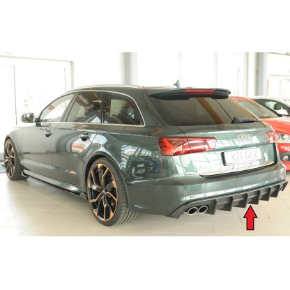 Rieger vložka zadního nárazníku pro Audi A6 4G, C7 sedan, plast ABS bez povrchové úpravy, pro orig. dvojitou koncovku vlevo a vpravo, pro vozy s tažným zařízením
