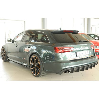 Rieger vložka zadního nárazníku pro Audi A6 4G, C7 sedan, plast ABS bez povrchové úpravy, pro orig. dvojitou koncovku vlevo a vpravo, pro vozy s tažným zařízením