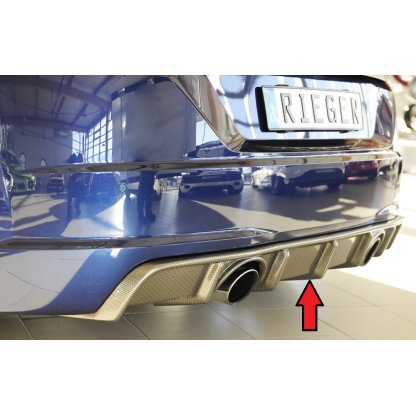 Rieger vložka zadního nárazníku pro Audi TT 8J-FV, 8S kupé, roadster vč. faceliftu, plast ABS s povrchovou úpravou Carbon-Look