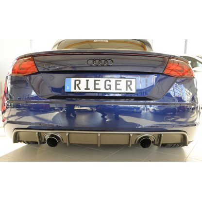 Rieger vložka zadního nárazníku pro Audi TT 8J-FV, 8S kupé, roadster vč. faceliftu, plast ABS s povrchovou úpravou Carbon-Look