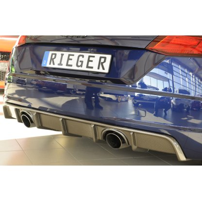 Rieger vložka zadního nárazníku pro Audi TT 8J-FV, 8S kupé, roadster vč. faceliftu, plast ABS s povrchovou úpravou Carbon-Look