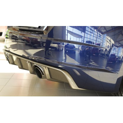 Rieger vložka zadního nárazníku pro Audi TT 8J-FV, 8S kupé, roadster vč. faceliftu, plast ABS s povrchovou úpravou Carbon-Look