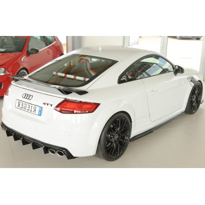 Rieger vložka zadního nárazníku pro Audi TT 8J-FV, 8S roadster, plast ABS lakovaný do černé lesklé barvy