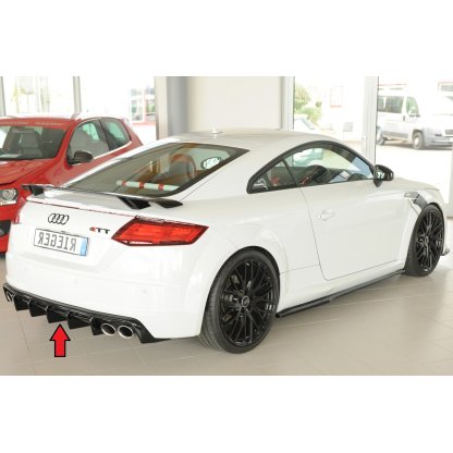 Rieger vložka zadního nárazníku pro Audi TT 8J-FV, 8S roadster, plast ABS lakovaný do černé lesklé barvy