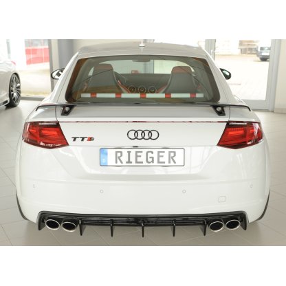 Rieger vložka zadního nárazníku pro Audi TTS 8J-FV, 8S roadster, plast ABS lakovaný do černé lesklé barvy