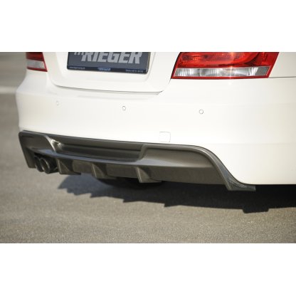 Rieger vložka zadního nárazníku pro BMW řada 1 E82, E88 kabriolet, kupé, plast ABS s povrchovou úpravou Carbon-Look, pro dvojitou koncovku vlevo