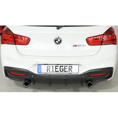 Rieger vložka zadního nárazníku pro BMW řada 1 F20, F21 sedan / 2-dvéř., sedan / 4-dvéř. po faceliftu LCI, plast ABS bez povrchové úpravy