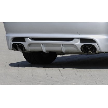 Rieger vložka zadního nárazníku pro BMW řada 3 E46 kabriolet, kupé, sedan vč. faceliftu, plast ABS bez povrchové úpravy, pro dvojitou koncovku vlevo/vpravo