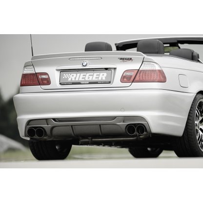 Rieger vložka zadního nárazníku pro BMW řada 3 E46 kabriolet, kupé, sedan vč. faceliftu, plast ABS s povrchovou úpravou Carbon-Look