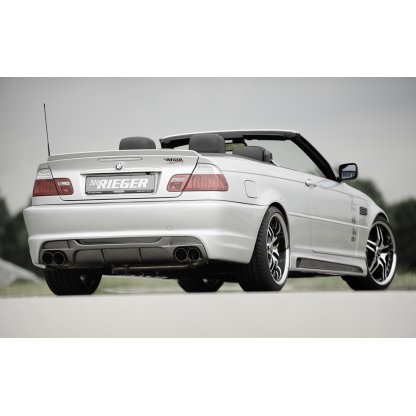 Rieger vložka zadního nárazníku pro BMW řada 3 E46 kabriolet, kupé, sedan vč. faceliftu, plast ABS s povrchovou úpravou Carbon-Look