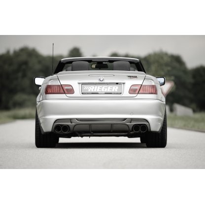 Rieger vložka zadního nárazníku pro BMW řada 3 E46 kabriolet, kupé, sedan vč. faceliftu, plast ABS s povrchovou úpravou Carbon-Look