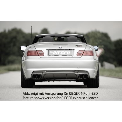 Rieger vložka zadního nárazníku pro BMW řada 3 E46 kabriolet, plast ABS s povrchovou úpravou Carbon-Look