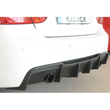 Rieger vložka zadního nárazníku pro BMW řada 3 E90, E91 sedan, touring, plast ABS bez povrchové úpravy, pro originální koncovku na obou stranách