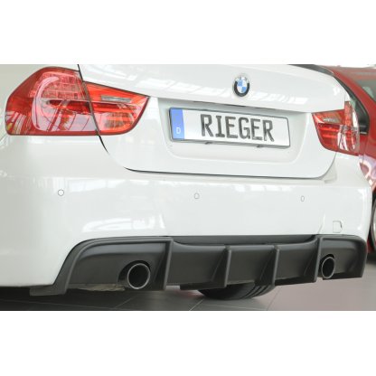 Rieger vložka zadního nárazníku pro BMW řada 3 E90, E91 sedan, touring, plast ABS bez povrchové úpravy, pro originální koncovku na obou stranách