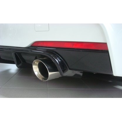 Rieger vložka zadního nárazníku pro BMW řada 3 F30, F31 sedan, touring vč. faceliftu, plast ABS lakovaný do černé lesklé barvy, pro orig. koncovky na obou stranách (335i/340i look)