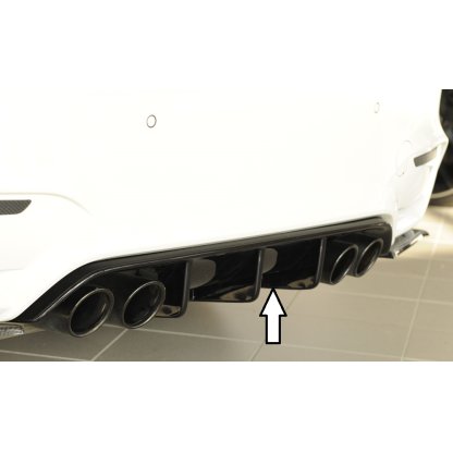 Rieger vložka zadního nárazníku pro BMW řada 3 F80 M3 sedan, plast ABS lakovaný do černé lesklé barvy