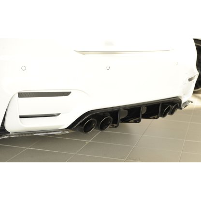 Rieger vložka zadního nárazníku pro BMW řada 3 F80 M3 sedan, plast ABS lakovaný do černé lesklé barvy