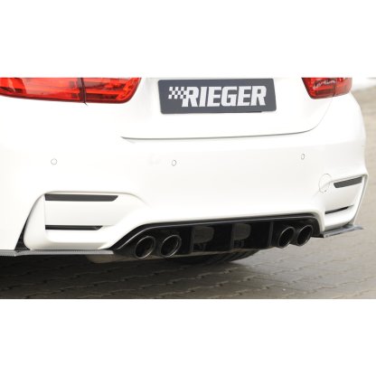 Rieger vložka zadního nárazníku pro BMW řada 3 F80 M3 sedan, plast ABS lakovaný do černé lesklé barvy