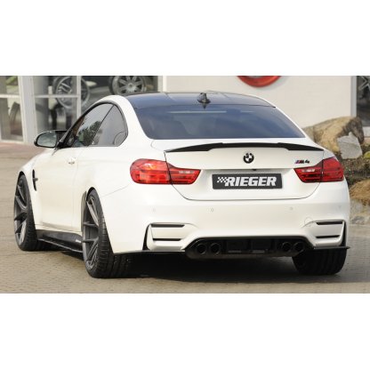 Rieger vložka zadního nárazníku pro BMW řada 3 F80 M3 sedan, plast ABS lakovaný do černé lesklé barvy