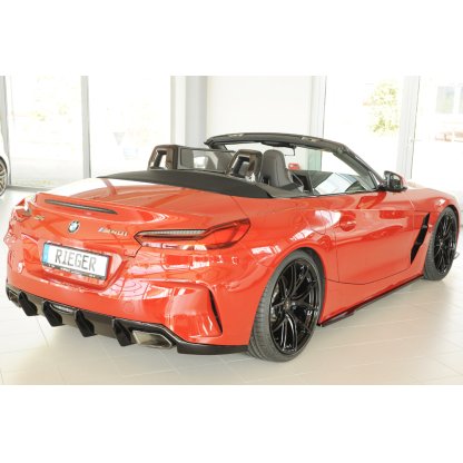 Rieger vložka zadního nárazníku pro BMW Z4 G29, G4Z roadster, plast ABS lakovaný do černé lesklé barvy