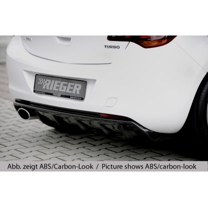 Rieger vložka zadního nárazníku pro Opel Astra J 5-dvéř., hatchback před faceliftem, plast ABS bez povrchové úpravy, pro sportovní koncovku vlevo 140x90 mm