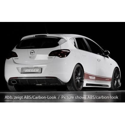 Rieger vložka zadního nárazníku pro Opel Astra J 5-dvéř., hatchback před faceliftem, plast ABS bez povrchové úpravy, pro sportovní koncovku vlevo 140x90 mm