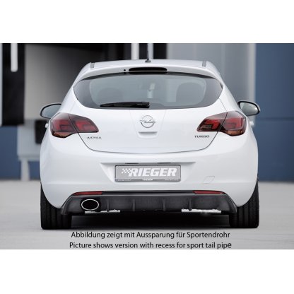 Rieger vložka zadního nárazníku pro Opel Astra J 5-dvéř., hatchback před faceliftem, plast ABS s povrchovou úpravou Carbon-Look, pro orig. koncovku vlevo