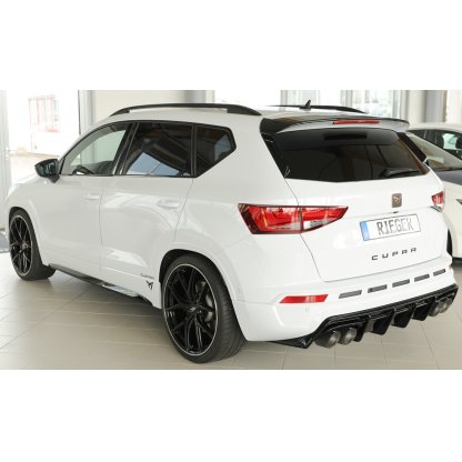 Rieger vložka zadního nárazníku pro Seat Ateca Cupra 5FP, plast ABS lakovaný do černé lesklé barvy