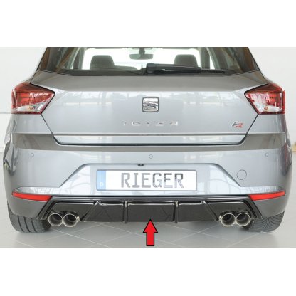 Rieger vložka zadního nárazníku pro Seat Ibiza KJ 5-dvéř., plast ABS lakovaný do černé lesklé barvy