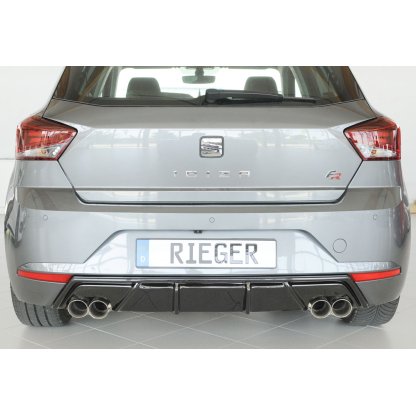 Rieger vložka zadního nárazníku pro Seat Ibiza KJ 5-dvéř., plast ABS lakovaný do černé lesklé barvy