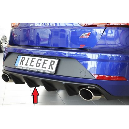 Rieger vložka zadního nárazníku pro Seat Leon Cupra 5F 5-dvéř. (ST/Combi) po faceliftu, plast ABS bez povrchové úpravy