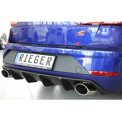 Rieger vložka zadního nárazníku pro Seat Leon Cupra 5F 5-dvéř. (ST/Combi) po faceliftu, plast ABS bez povrchové úpravy